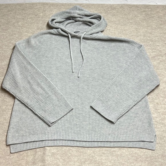 Toad&Co Sweaters - Toad&Co Womens Gray Durawool Knit Hoodie Sweater Large Oversized Wool Blend EUC